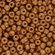 Glasperlen rocailles 8/0 (3mm) Honeycomb brown